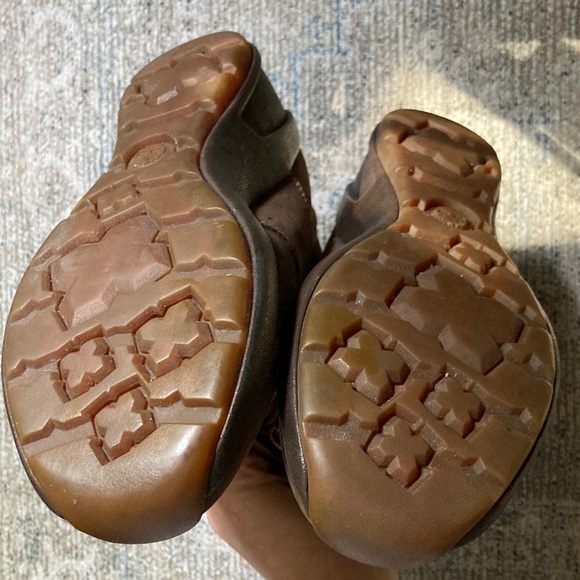 Timberland Brown Leather Lace Up Wedge Boots - Picture 3 of 7